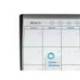 PLANIFICADOR MENSUAL MARCA NOBO MAGNETICO + TABLERO CORCHO HORIZONTAL CON MARCO ARQUEADO PLATA Y NEGRO 585X430 MM