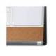 PLANIFICADOR MENSUAL MARCA NOBO MAGNETICO + TABLERO CORCHO HORIZONTAL CON MARCO ARQUEADO PLATA Y NEGRO 585X430 MM