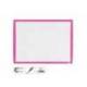 PIZARRA BLANCA NOBO MAGNETICA MARCO COLOR FUCSIA 430X585 MM