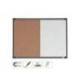 PIZARRA BLANCA MARCA NOBO MAGNETICA CON TABLERO DE CORCHO 585X430 MM