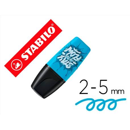 ROTULADOR STABILO BOSS MINI FLUORESCENTE BY SNOOZE ONE COLOR AZUL