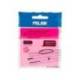 BLOC DE NOTAS ADHESIVAS QUITA Y PON MARCA MILAN 76X76 MM REMOVIBLE PLASTICO TRANSLUCIDO ROSA FLUOR 50