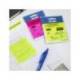 BLOC DE NOTAS ADHESIVAS QUITA Y PON MARCA MILAN 76X76 MM REMOVIBLE PLASTICO TRANSLUCIDO ROSA FLUOR 50