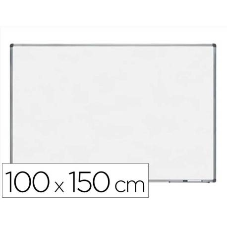 PIZARRA BLANCA MARCA ROCADA LACADA MAGNETICA MARCO ALUMINIO CON CANTONERAS 100X150 CM