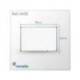 PIZARRA BLANCA MARCA ROCADA LACADA MAGNETICA MARCO ALUMINIO CON CANTONERAS 60X90 CM