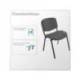 SILLA ROCADA CONFIDENTE ESTRUCTURA METALICA ASIENTO TELA IGNIFUGA COLOR GRIS 570X410X810 MM