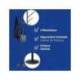 PERCHERO METALICO MAUL LAURA 4 COLGADORES MADERA NEGRO 370X1800X370 MM