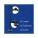 PERCHERO METALICO MAUL GRANDO 8 COLGADORES Y PARAGUERO NEGRO 375X1750X365 MM