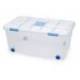 CONTENEDOR PLASTICO MARCA PLASTICFORTE N 7 TRANSPARENTE CON TAPA 61L 73X41X32 CM