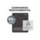 ALFOMBRILLA PARA RATON MARCA FELLOWES CON REPOSAMUÑECAS BREYTA NEGRO 250X210X25 MM