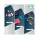 ALFOMBRILLA DE SOBREMESA MARCA LEITZ 80X40 CM COLOR AZUL OSCURO