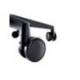 TABURETE MARCA LEITZ ERGO CON ASIENTO TRIANGULAR 5 RUEDAS GIRATORIAS REGULABLE EN ALTURA HASTA 59 CM NEGRO