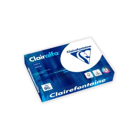 PAPEL FOTOCOPIADORA MARCA CLAIREFONTAINE CLAIRALFA DIN A4 90 G PAQUETE DE 500 HOJAS