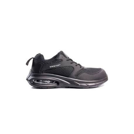 ZAPATOS DE SEGURIDAD MARCA SAFETOP DUTTIO MICROFIBRA TRANSPIRABLETALLA 38 SUELA PU BIDENSIDAD S1PL SR FO COLOR NEGRO