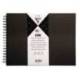 ALBUM ESPIRAL PARA PERSONALIZAR MARCA CLAIREFONTAINE TAPA DURA NEGRA 32X24 CM 40 HOJAS 185 GR