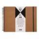 ALBUM ESPIRAL PARA PERSONALIZAR MARCA CLAIREFONTAINE TAPA DURA KRAFT 32X24 CM 40 HOJAS 200 GR