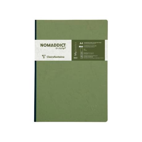 CUADERNO COSIDO MARCA CLAIREFONTAINE AGE-BAG DIN A4 96 HOJAS LISO COLOR VERDE