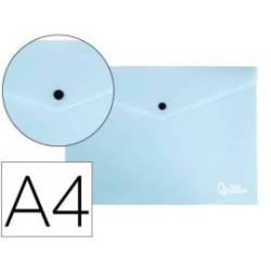 Carpeta dossier broche Liderpapel DIN A4 polipropileno 180 micras 50 hojas azul
