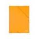 Carpeta Liderpapel gomas Folio carton forrado Pvc naranja