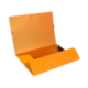 Carpeta Liderpapel gomas Folio carton forrado Pvc naranja