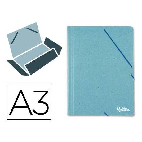 Carpetas gomas carton prespan Liderpapel A3 verde