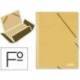 Carpetas de gomas en carton prespan Liderpapel Folio amarillo 880 g/m2