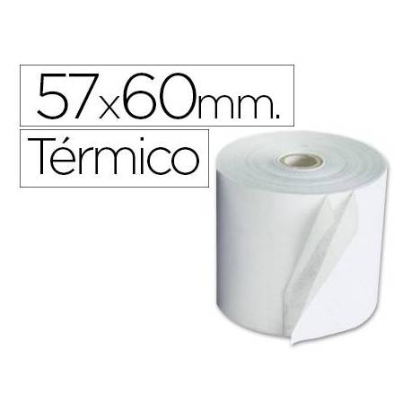 ROLLO SUMADORA EXACOMPTA TERMICO 57 MM X 60 MM 55 G/M2 BLANCO