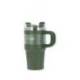 TAZA TERMICA ASA MARCA ANTARTIK PULSE ISOTERMICA TAPA HERMETICACERO INOXIDABLE PAJITA LIBRE BPA VERDE MILITAR 570 ML