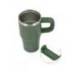 TAZA TERMICA ASA MARCA ANTARTIK PULSE ISOTERMICA TAPA HERMETICACERO INOXIDABLE PAJITA LIBRE BPA VERDE MILITAR 570 ML