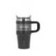 TAZA TERMICA ASA MARCA ANTARTIK PULSE ISOTERMICA TAPA HERMETICA ACERO INOXIDABLE PAJITA LIBRE BPA NEGRO 570 ML