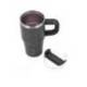 TAZA TERMICA ASA MARCA ANTARTIK PULSE ISOTERMICA TAPA HERMETICA ACERO INOXIDABLE PAJITA LIBRE BPA NEGRO 570 ML