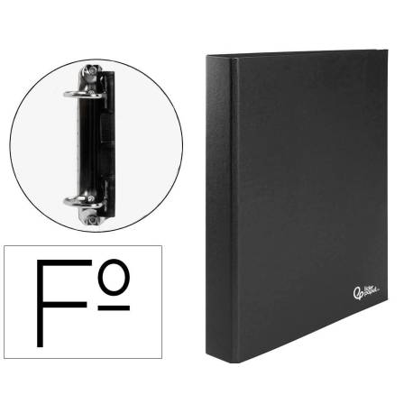 Carpeta 2anillas 25mm Folio Liderpapel Negro