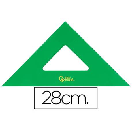 Escuadra acrilica Liderpapel 28cm Verde