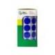 GOMETS MARCA LIDERPAPEL AUTOADHESIVO S CIRCULOS 20 MM AZUL ROLLO DE 2000 UNIDADES EN CAJA DE CARTON
