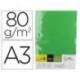 PAPEL COLOR MARCA LIDERPAPEL DIN A3 80 GR VERDE INTENSO PAQUETE DE 500 HOJAS