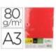 PAPEL COLOR MARCA LIDERPAPEL DIN A3 80 GR ROJO INTENSO PAQUETE DE 500 HOJAS