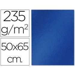 Cartulina metalizada Liderpapel azul 235 g/m2