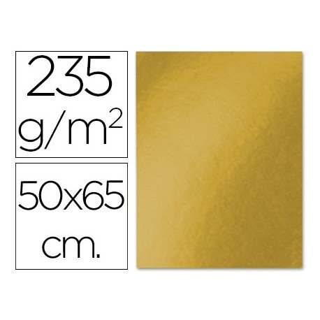 Cartulina metalizada Liderpapel color oro 235 g/m2
