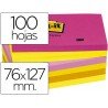 Post-it ® Bloc quita y pon Neon 127 x 76 mm