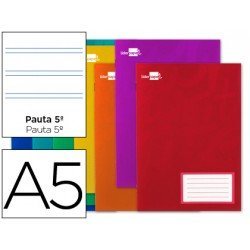 Libreta liderpapel write Din A5 16 hojas 60g/m2cuadro pauta 5ª 2.5mm con margen