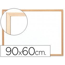 Pizarra Q-Connect Blanca Melamina con marco de madera 90x60 cm