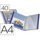 Carpeta escaparate 40 fundas fijas Beautone azul 40 micras