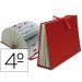Carpeta Liderpapel fuelle a-z carton forrado cuarto burdeos