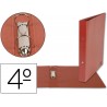 Carpeta Liderpapel 2 anillas 40 mm carton cuero cuarto