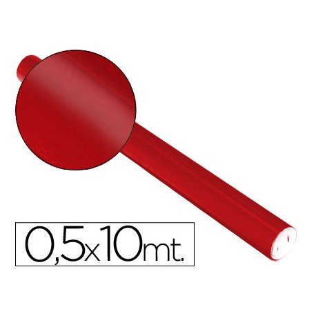 Papel metalizado Sadipal rojo 65g/m2 50x10 cm