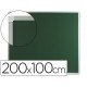Pizarra Q-Connect verde marco aluminio 200x100 cm