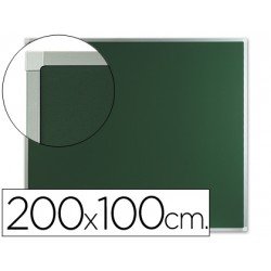 Pizarra Q-Connect verde marco aluminio 200x100 cm