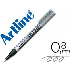 Rotulador artline marcador permanente tinta metalica ek-999 color plata punta redonda 0.8 mm