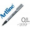 Rotulador artline marcador permanente tinta metalica ek-999 color plata punta redonda 0.8 mm