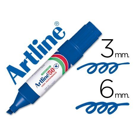 Rotulador permanente Artline Recargable EK-50 Azul